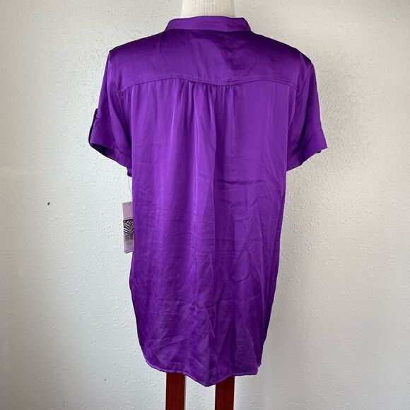 NWT Dana Buchman Purple Button Down Shirt Size XL - Picture 5 of 8